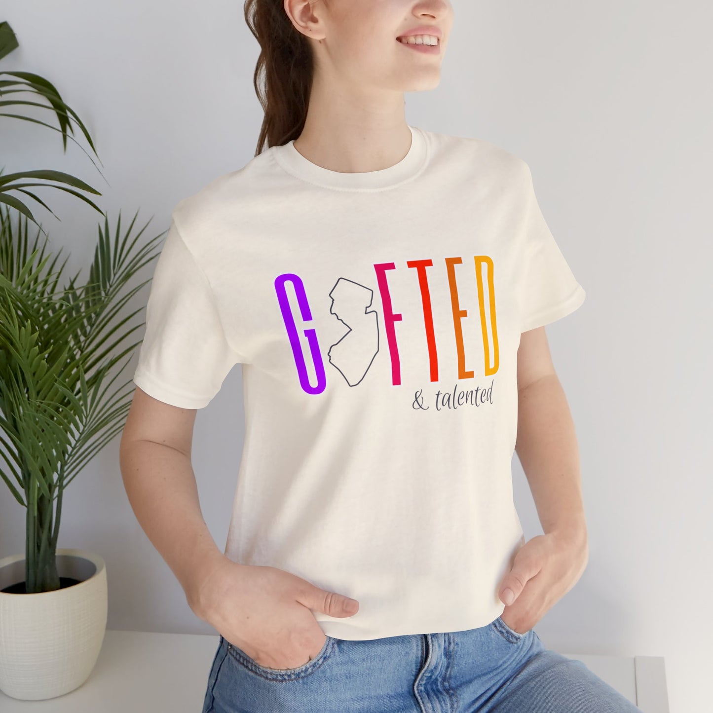 gifted teacher NJ shirt g&t teachers t-shirt gifted and talented tshirt new jersey teacher gift T-shirt elementary school NJ logo tee
